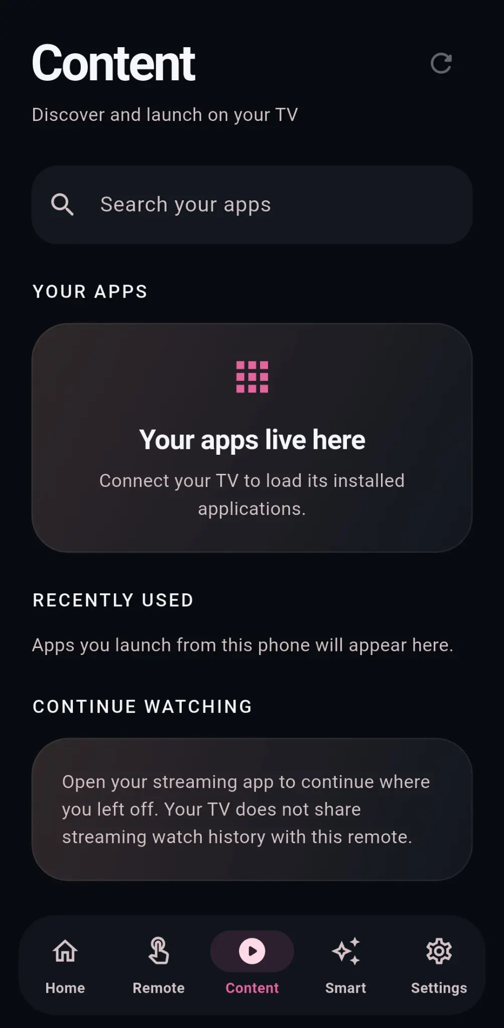 RiOSmart Content screen